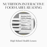 Nutrition Interactive Food Label Reading Lesson: Flip-Open