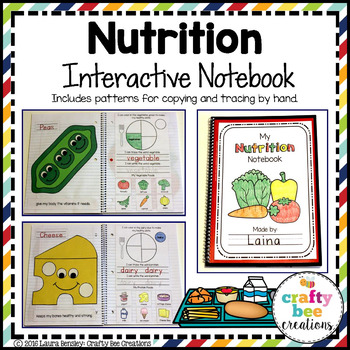 Preview of Nutrition Interactive Notebook | Healthy Eating Activities | Nutrition Crafts