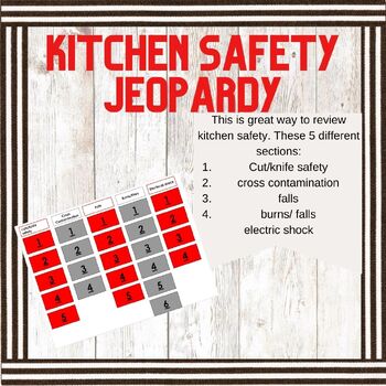 Preview of Nutrition | Kitchen Safety Jeopardy
