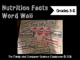 Nutrition Facts Label Word Wall