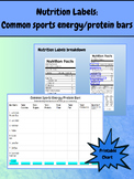 Nutrition Labels: Common Sports Energy/Protein Bars