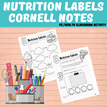 Preview of Health Education & Healthy Eating: Nutrition Labels Cornell Notes