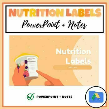 Preview of Nutrition Labels: PowerPoint + Notes