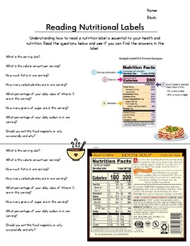 Preview of Nutrition: Learning to Read and Analyze Food Labels
