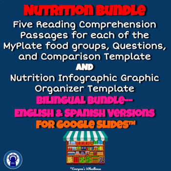 Preview of Nutrition Money-Saving Bilingual Bundle for Google Slides™