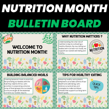 Preview of Nutrition Month Bulletin Board | Healthy Eating Bulletin Board