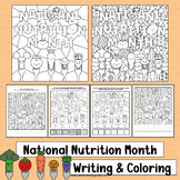 Nutrition Month Worksheets Coloring Pages Project Writing 