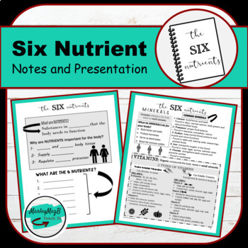 Preview of Nutrition - Nutrient Notes and Presentation