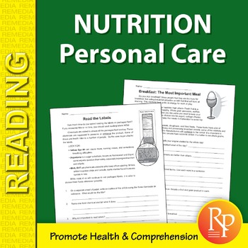 Preview of Functional Life Skills Worksheets - Good Nutrition Personal Care Activities