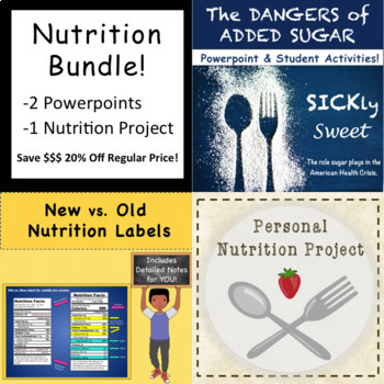 Preview of Nutrition Powerpoint & Project Bundle