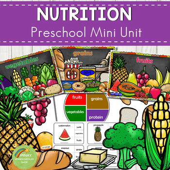 Preview of Nutrition Preschool Math and Literacy Centers