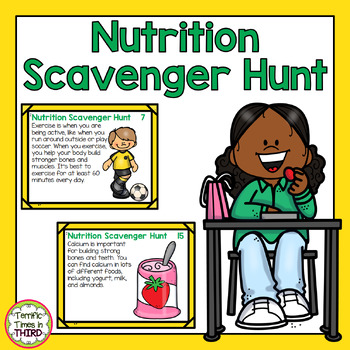 Preview of Nutrition Scavenger Hunt - Food Groups, Vitamins, Minerals, and More