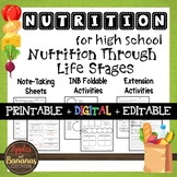 Nutrition Through Life Stages - Interactive Note-Taking Materials