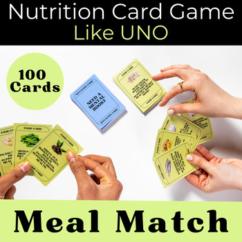 Preview of Nutrition UNO Card Game : Meal Match ( Middle School + High School Health )