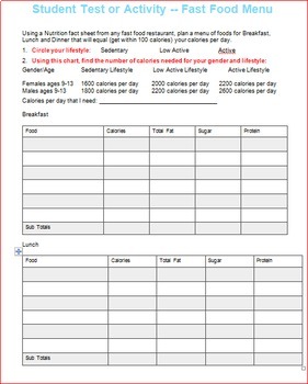 Nutrition Unit Optional Study and Resources | TpT