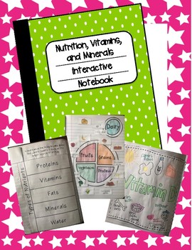 Preview of Nutrition, Vitamins, and Minerals Interactive Notebook