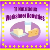 Nutrition Worksheet Pack
