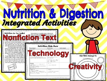 Preview of Nutrition and Digestion Integrated Activities Unit AND Power Point