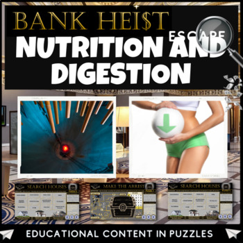 Preview of Nutrition and Digestion Escape Room