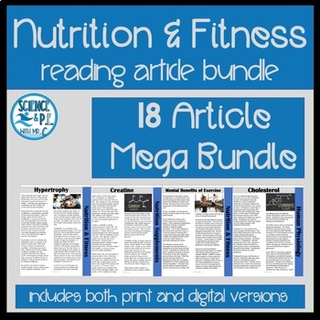 Preview of Science Articles: Health And Wellness Article Growing Bundle (Print & Digital)