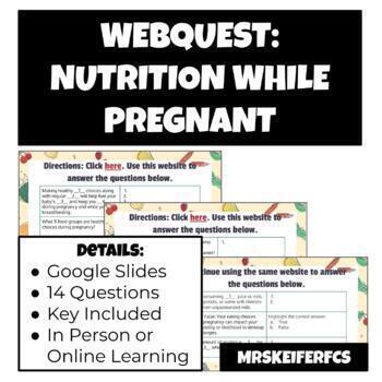 Preview of Nutrition while Pregnant Webquest | FCS | Child Development