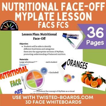 Preview of Nutritional Face-Off Lesson Plan Project -3D Whiteboards -Healthy Eating Unit