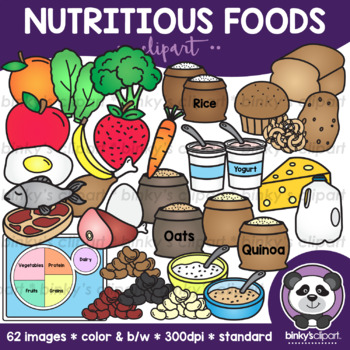 Preview of Nutritious Foods by Binky’s Clipart  |  Nutrition