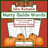 Nutty Guide Words - Fall Theme CCSS Dictionary Skills Activity