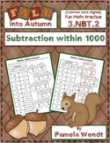 Nutty Subtraction - Fall Theme CCSS Subtraction within 100