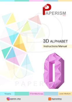 G 3D Letter Papercraft, Alphabet G, Making model with full instruction  manual