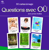 Où 80 cartes à image Autisme ABA Orthophonie Français Ques