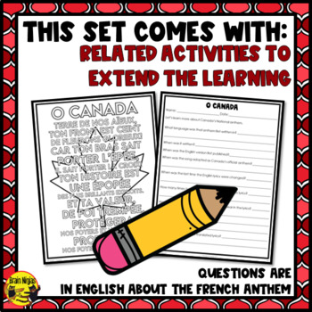 O Canada Collaborative Poster | French by Brain Ninjas | TPT