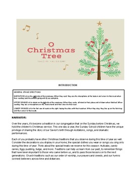 Preview of O Christmas Tree: A Christian Christmas Program for Kids **NEW FOR XMAS 2023!**