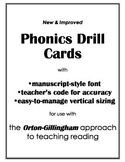 O-G Phonics Drill Cards (vertical) with teacher's code for