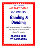 O-G Resource: Three & Four Syllable LARGE Word Cards for S