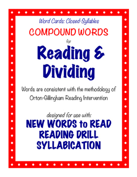 Preview of O-G Resource: Compound Word Cards for Blending, Reading, & Dividing