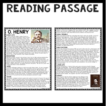 o henry biography questions and answers