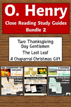 Preview of O. HENRY Close Reading Study Guides: Bundle 2 | Worksheets