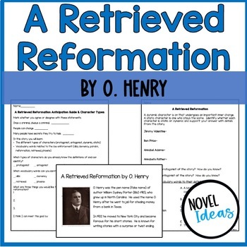 Preview of O. Henry's A Retrieved Reformation Preview, Pre/Post Assessment & Word search