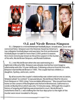 Preview of O. J. - Nicole Brown-Simpson - Ronald Goldman