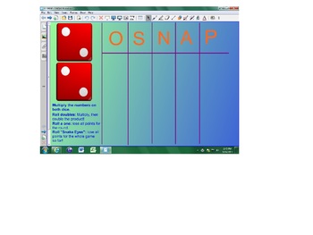 Preview of O SNAP! A fun probability game for the Smart Board.