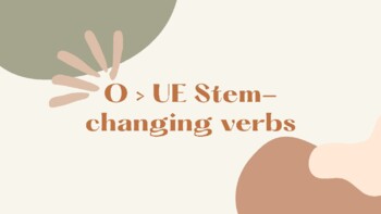 Preview of O > UE Present Tense Conjugation Presentation