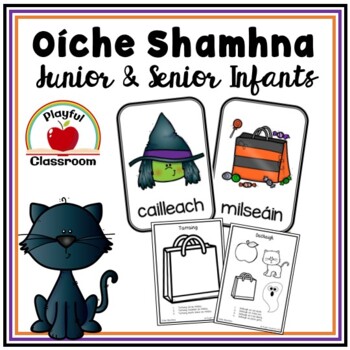 Preview of Oíche Shamhna Hallowe'en - Irish Worksheets for Junior and Senior Infants
