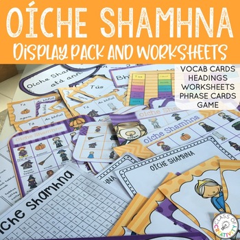 Preview of Oíche Shamhna Irish Display Pack and Worksheets