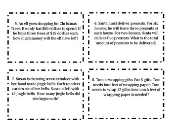 Oa.8 Two-step Word Problems Christmas-themed By Little Simplicity