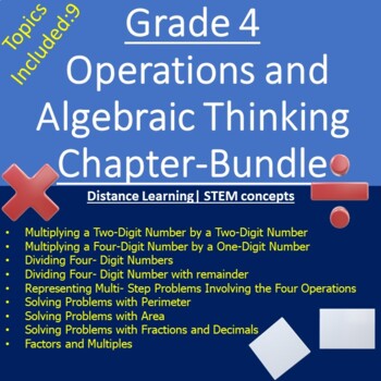 Preview of Grade 4 TEKS "Operations and Algebraic Thinking" Distance Learning ISEE / SSAT