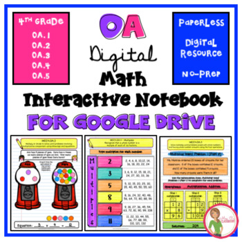 Preview of Algebra & Operations (OA) INTERACTIVE NOTEBOOK - GOOGLE Use - Distance Learning