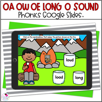 Preview of OA OW OE - Long O Vowel Teams Phonics Activities for Google Slides™