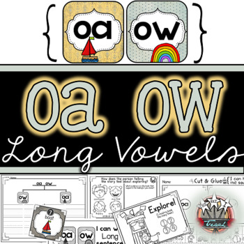 Preview of Long O  Vowel Pairs OA OW:  Word Work, Independent Work, Games