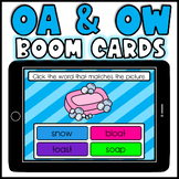 OA and OW BOOM Cards Picture Word Match Long O